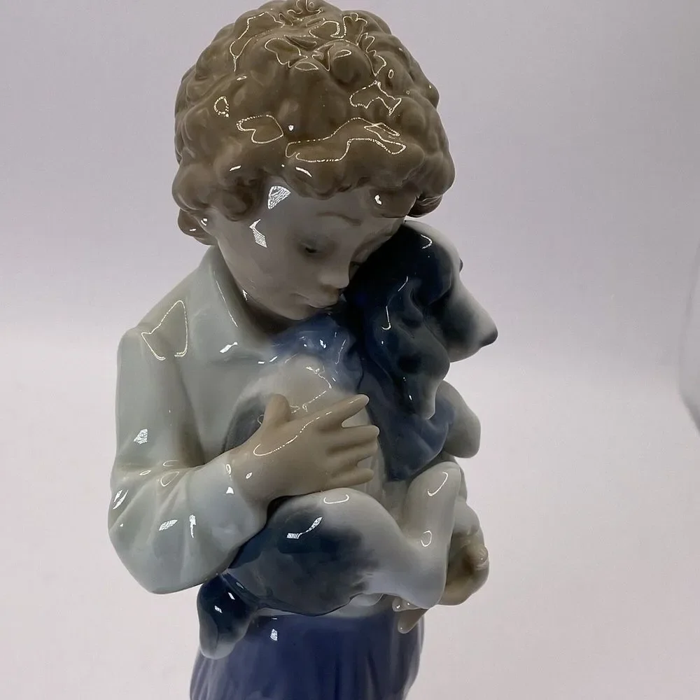 Lladro Mint My Buddy Boy‎ w/ Dog 1989 Collectors Society #7609 Retired